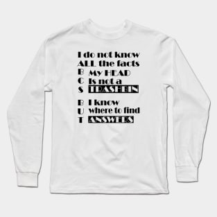 Facts Long Sleeve T-Shirt